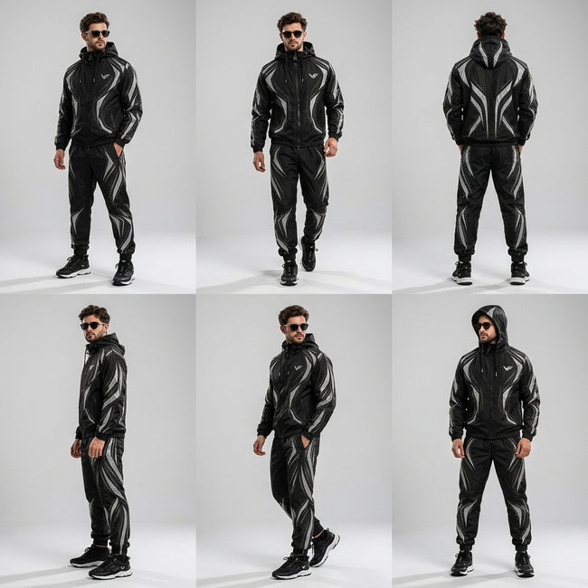 NOVA | Men's Premium Reflective Windbreaker Tracksuit – VISIFIT