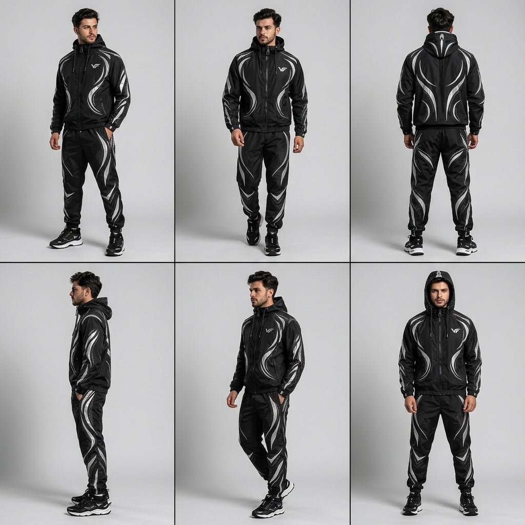 Ecilipse + Men's Premium Reflective Windbreaker Tracksuit – VISIFIT