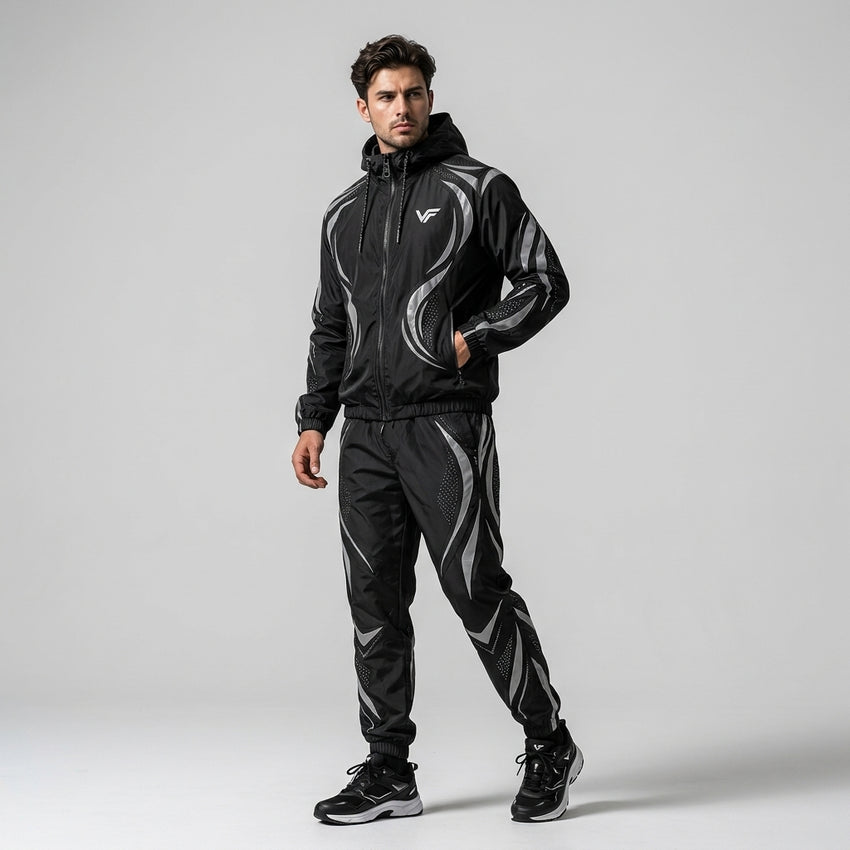 Ecilipse + Men's Premium Reflective Windbreaker Tracksuit – VISIFIT