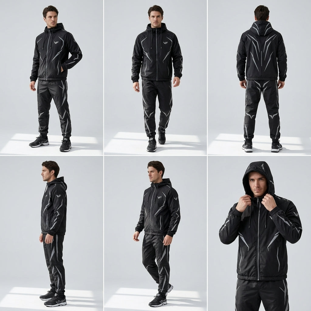 VOLT| Men's Premium Reflective Windbreaker Tracksuit – VISIFIT
