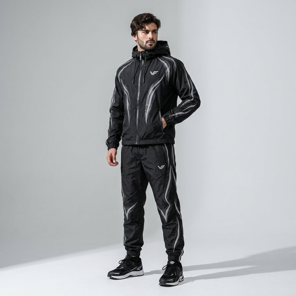 PULSE | Men's Premium Reflective Windbreaker Tracksuit – VISIFIT