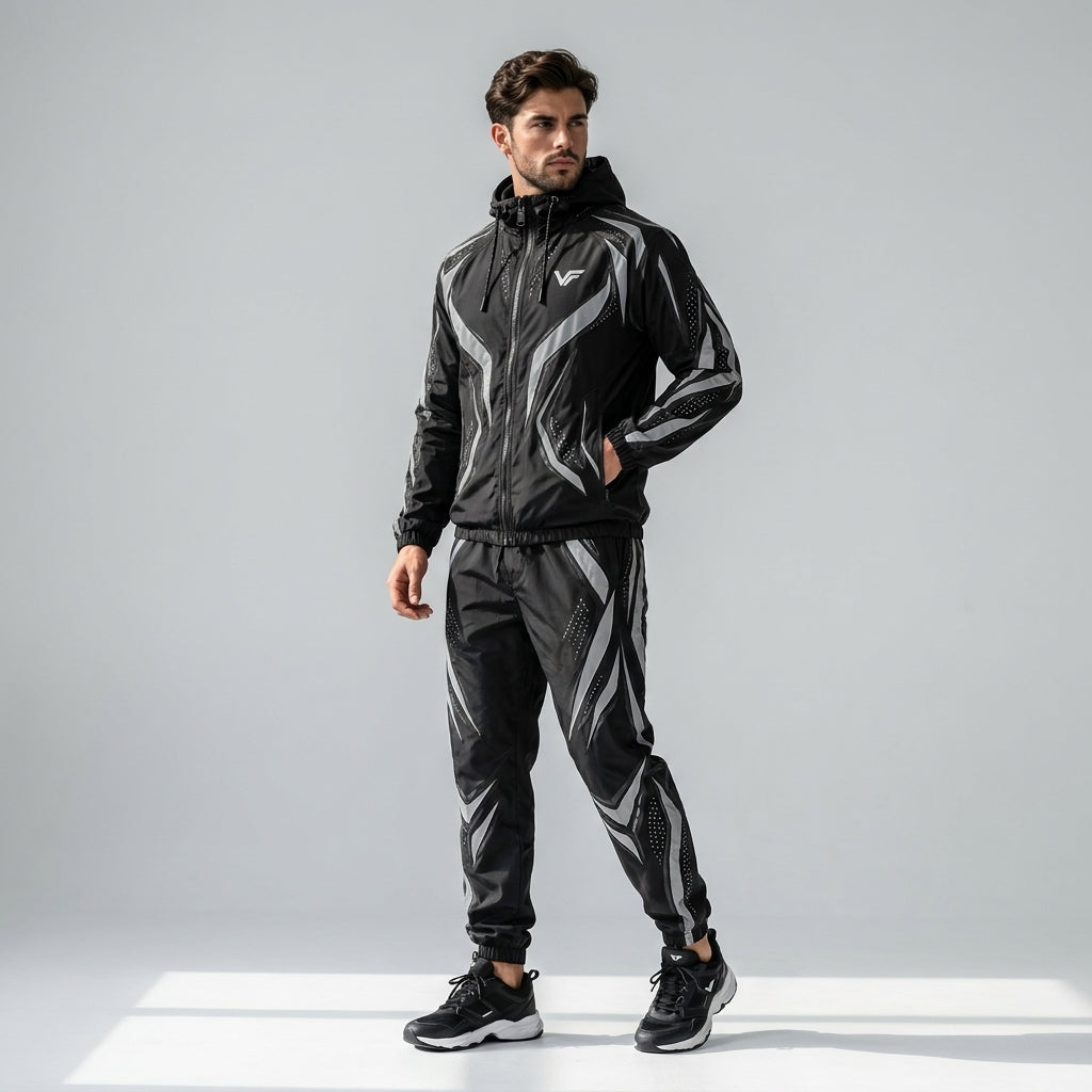 ZENITH | Men's Premium Reflective Windbreaker Tracksuit – VISIFIT