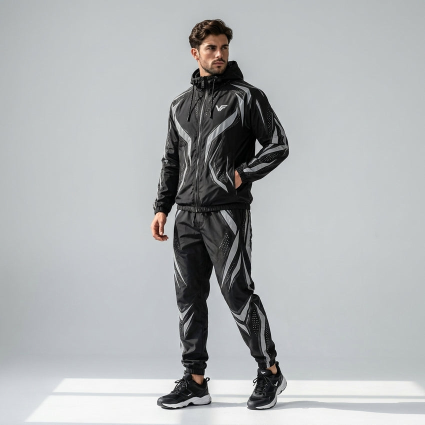 ZENITH | Men's Premium Reflective Windbreaker Tracksuit – VISIFIT