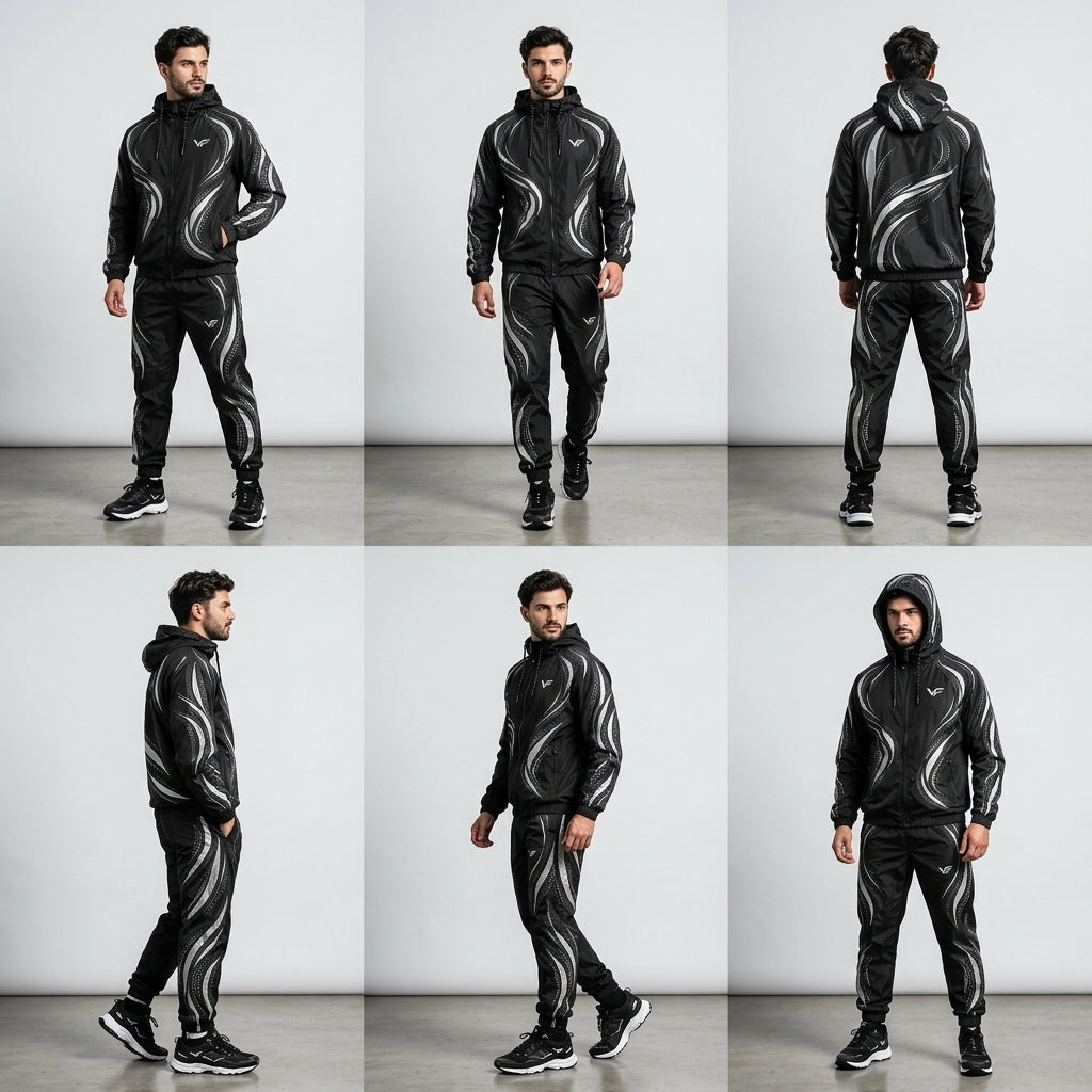 VORTEX | Men's Premium Reflective Windbreaker Tracksuit – VISIFIT