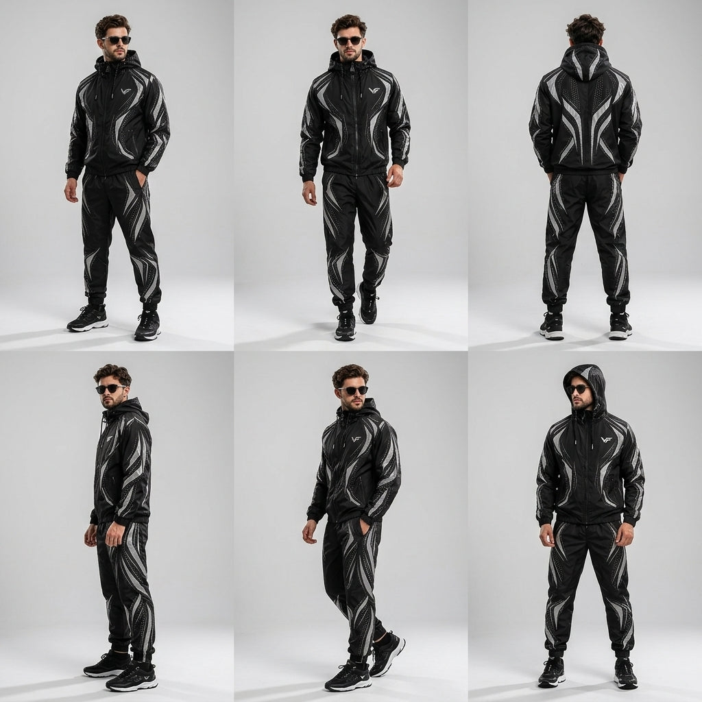 NOVA | Men's Premium Reflective Windbreaker Tracksuit – VISIFIT