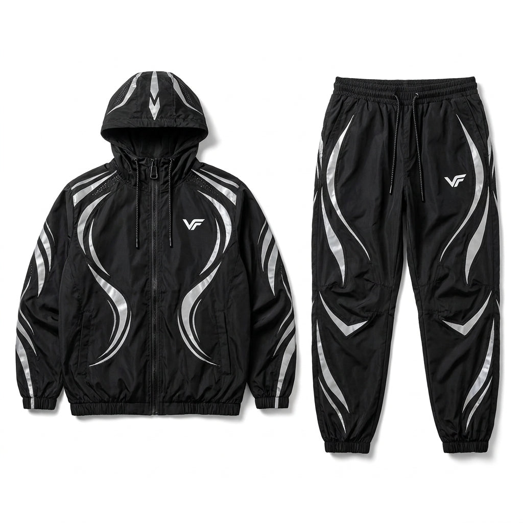 Ecilipse + Men's Premium Reflective Windbreaker Tracksuit – VISIFIT