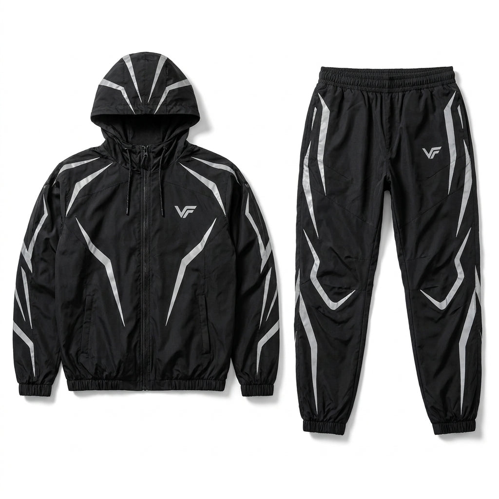 NEON EDGE | Men's Premium Reflective Windbreaker Tracksuit – VISIFIT